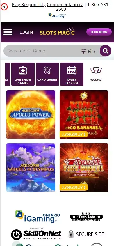 Slotsmagic Casino Apple Pay